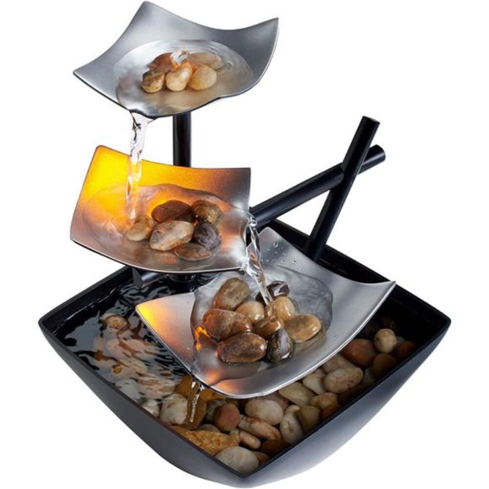 Tabletop Water Fountain, Home Décor Soothing Sound Machine - Automatic Pump